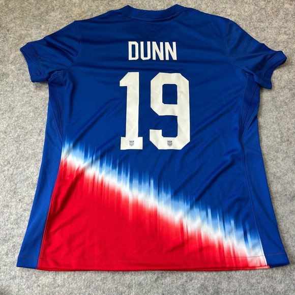 Nike Tops - Nike USWNT Crystal Dunn #19 Away Jersey Blue USA Soccer Dri-FIT Women's Large